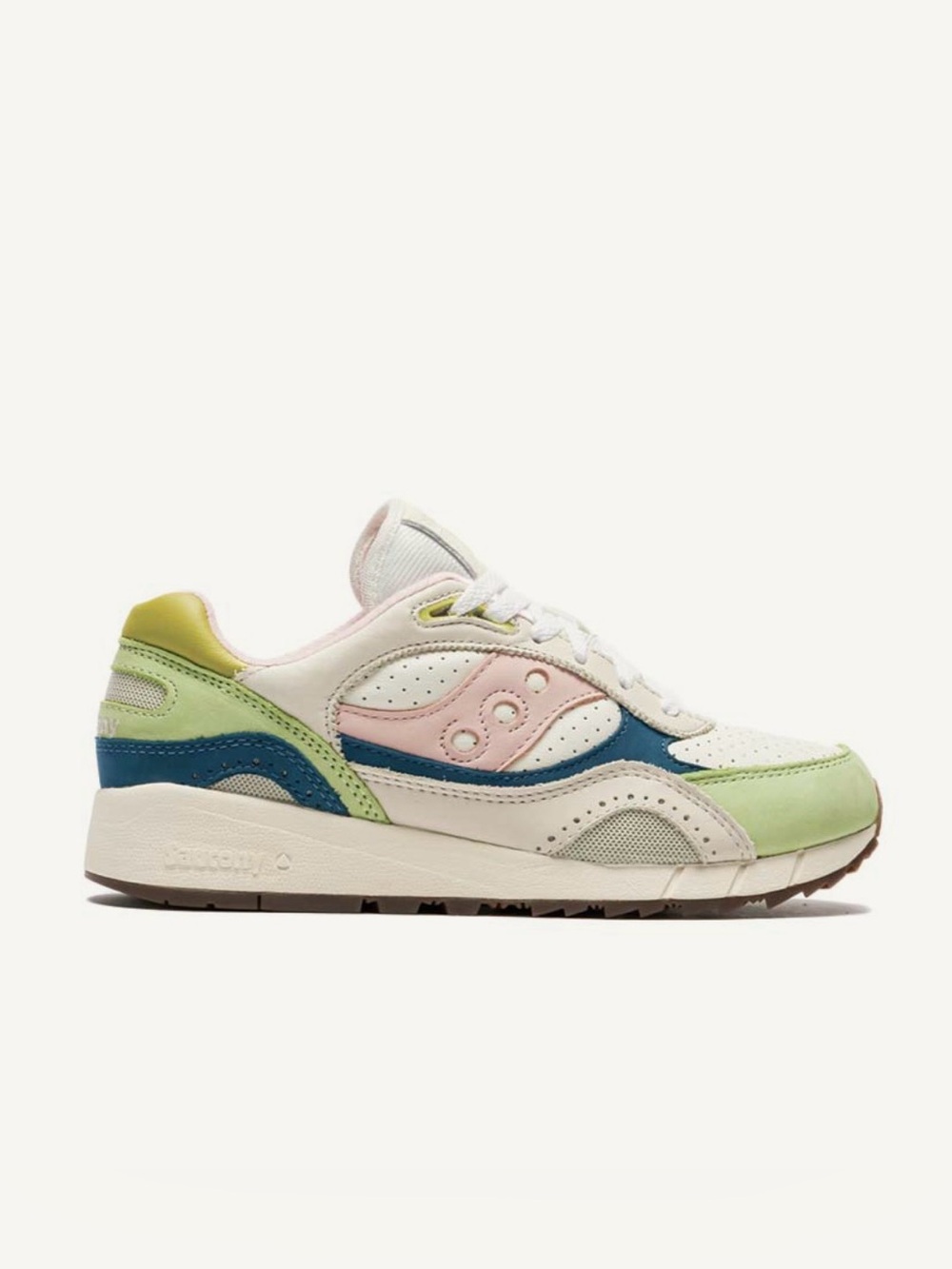 Saucony Pink White And Green Leather Shadow 6000 NEW Size 9.5 Womens